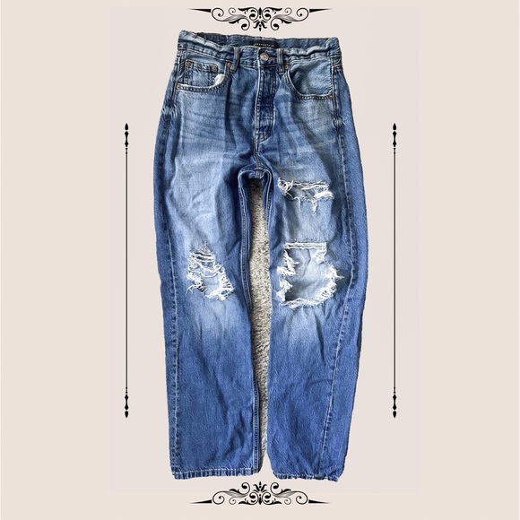 Aeropostale Denim - Aeropostale Women's Distressed 90’s Baggy Jeans - Size 4 Reg - Cotton Denim